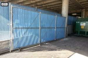 Chain link fence  blue screen-C11