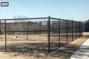 black chain link fence C12