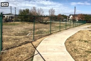 Black chain link fence c48