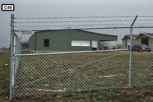 Chain link fence with security wire c 49