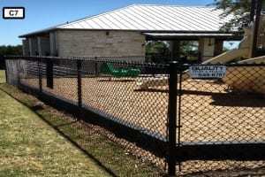 black metal chain link fence C7