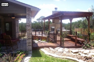 Wooden deck and gazebo- D013