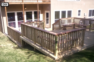 Wooden deck with rails- D04