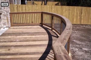 Wooden deck with hand rail - D08