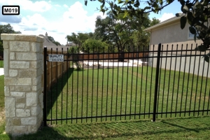 Metral fence with stone pilairs- M019