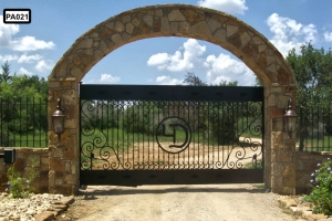 Custom stone built gate- PA021