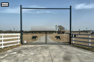 metal gate with logos- PA023