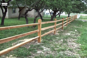 wooden ranch style fence- RA010