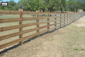 Ranch style wooden fence- RA011