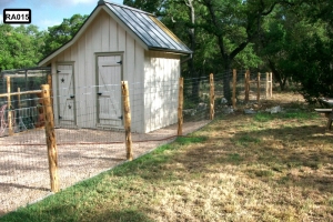 cedar posts with metal fence- RA015