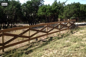 wooden ranch fence x pattern- RA03