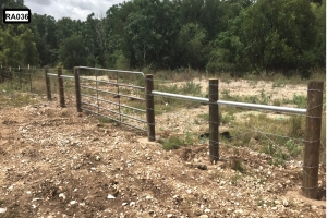 wooden fence with metal gate- RA036