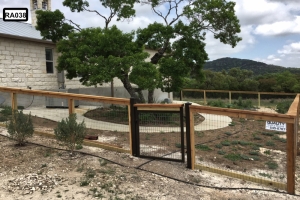 wooden fencing frame with metal fencing- RA038