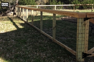 wooden fence with metal screen- RA04