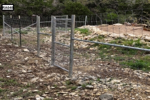 wooden gate and metal fence- RA040