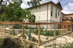 wooden fenceline with metall fence- RA046 wooden fenceline with metall fence- RA046