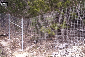 silver metal h style fence - RA09