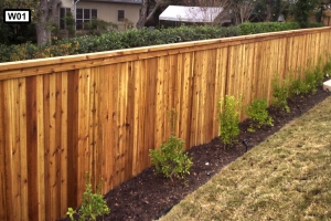 1x4x6 ft Western Red Cedar Fence with Cedar Cap and Cedar Trim