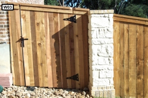 1x4x6 ft Western Red Cedar Gate with Cedar Cap and Cedar Trim