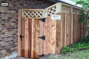 1x6x6 ft Western Red Cedar Gate and Fence