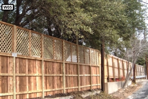 1x4x6 ft Western Red Cedar Fence With Treated Lattice