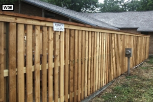 1x6x6 ft Western Red Cedar Shadow Box Fence With Cedar Cap and Cedar Trim